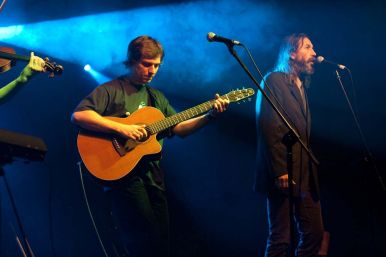Marek Andrzejewski i Jan Kondrak podczas Wrocławskiego Przeglądu Kultury Studenckiej 2010. Fot. Łukasz Pompa.